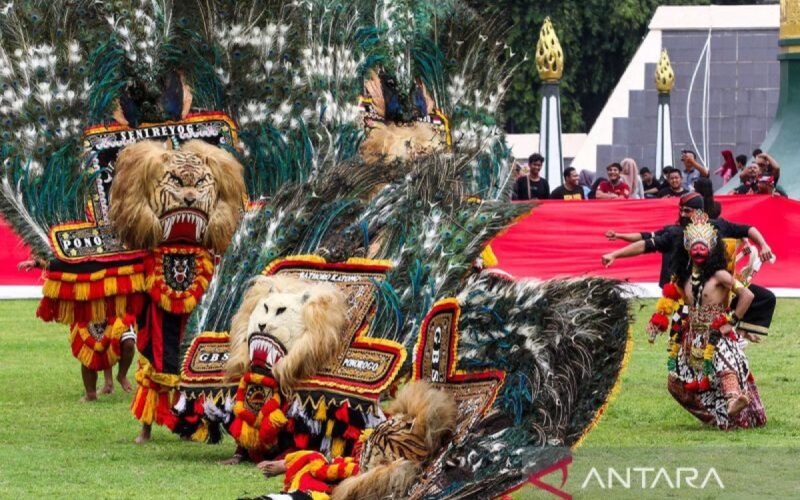 Reyog Ponorogo ditampilkan dalam syukuran penetapan warisan budaya